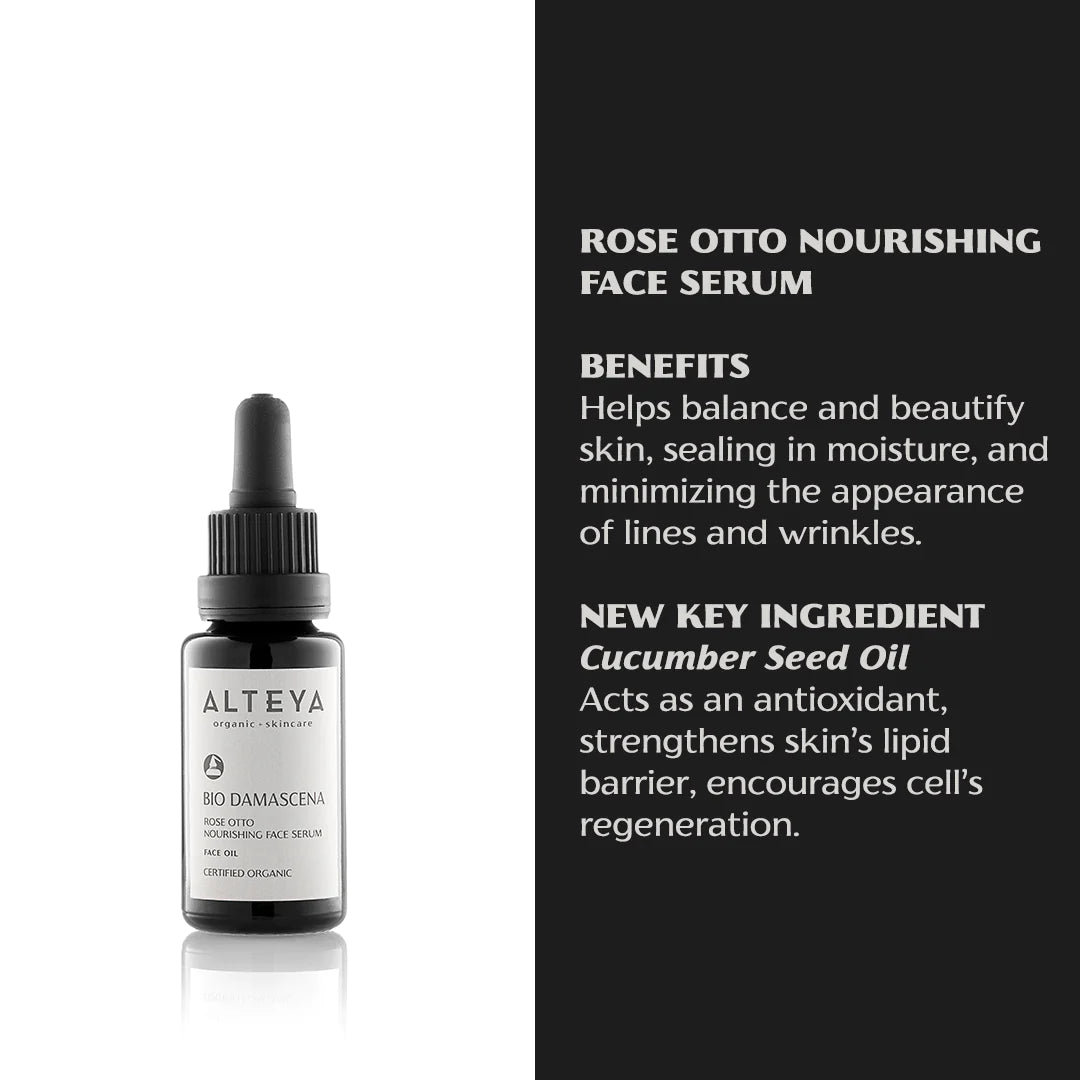 Rose Otto Nourishing Face Serum Bio Damascena.