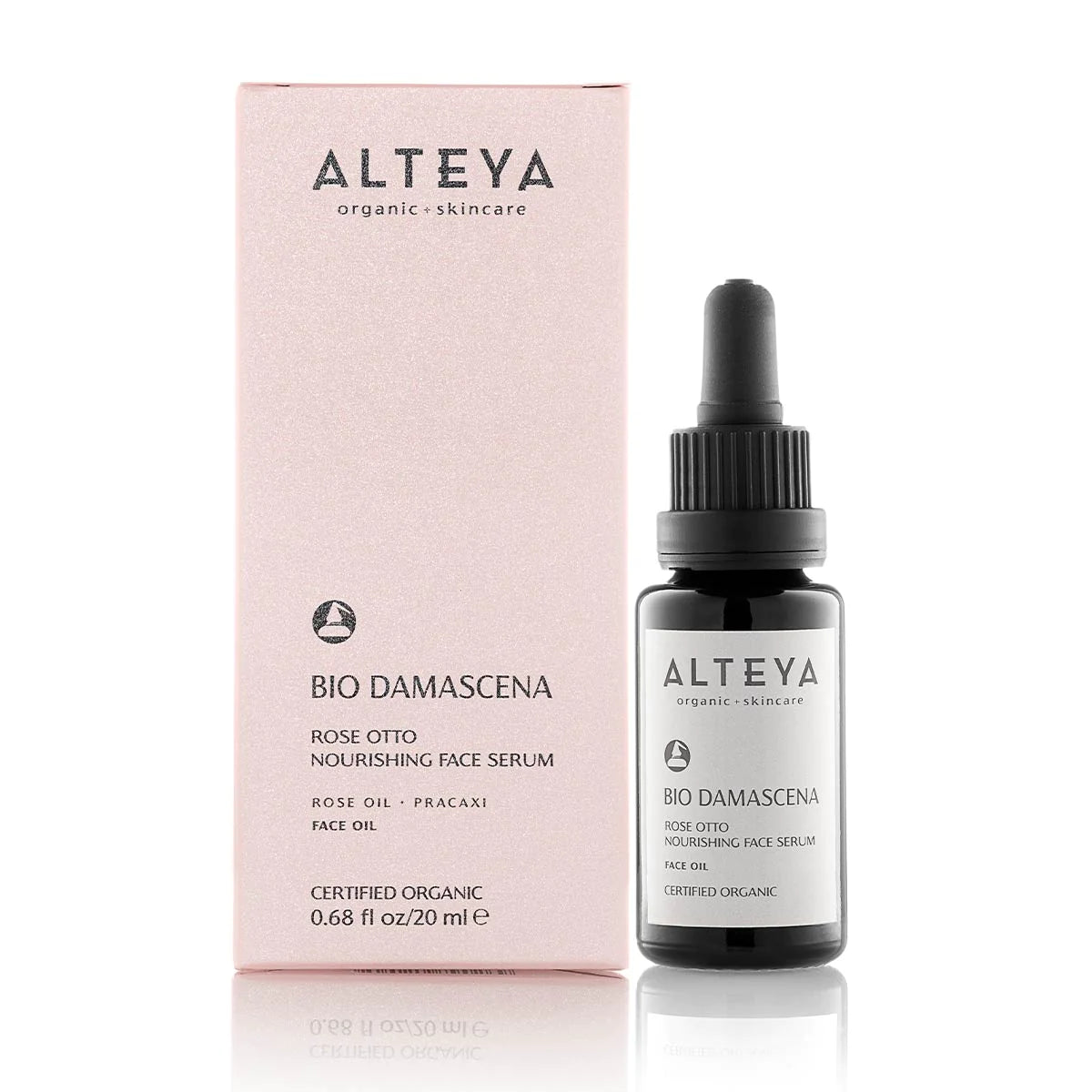 Alteya Rose Otto Nourishing Face Serum Bio Damascena is a USDA NOP Certified nourishing face serum that features the potent properties of Bio Damascena™.