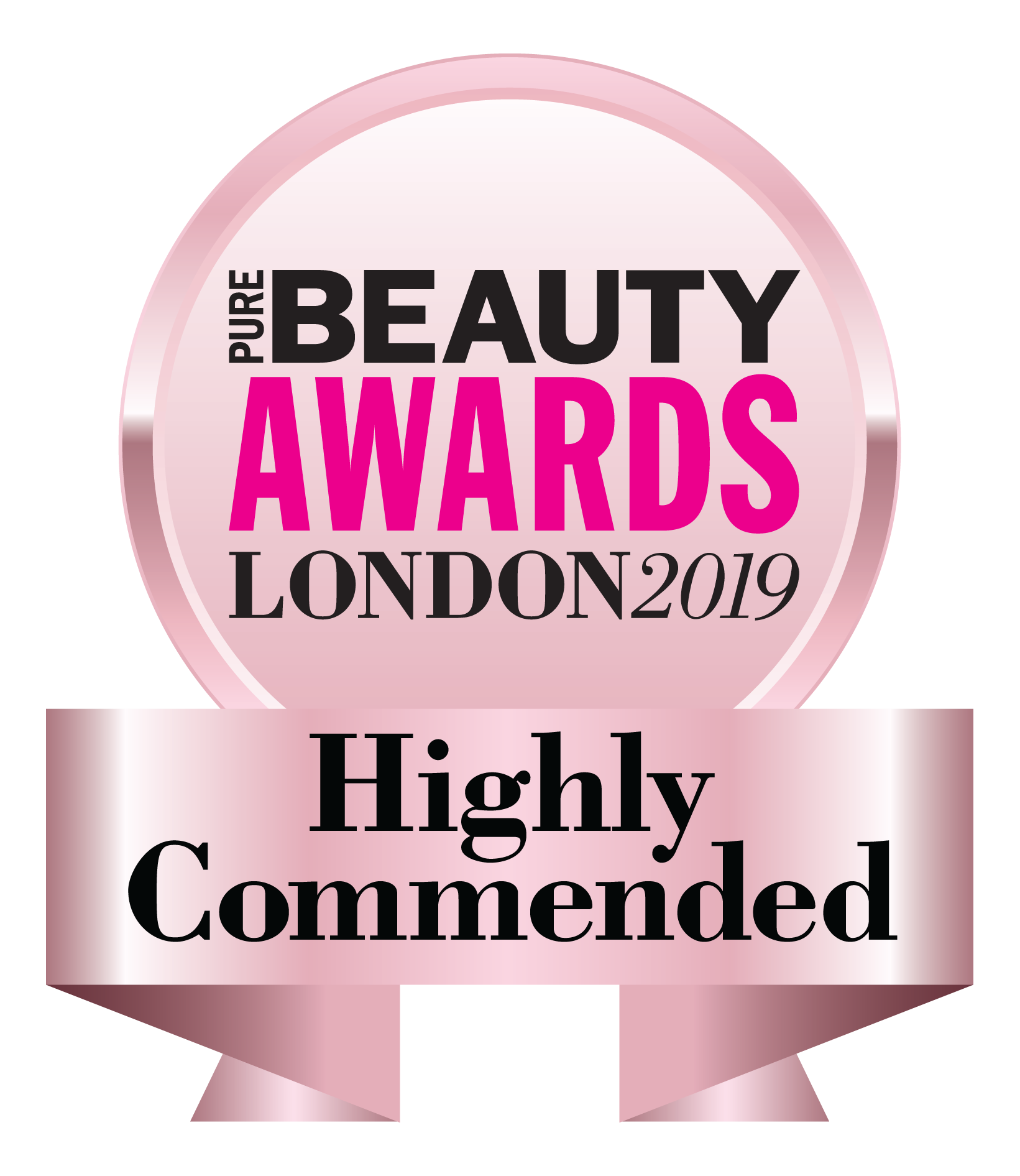 The highly commended badge for the Alteya Rose Fields at the Bribe Beauty Awards London 2019.