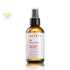 A bottle of the "Rose Water Face Toner with Collagen Peptides and Hyaluronic Acid" for skin rejuvenation on a white background.