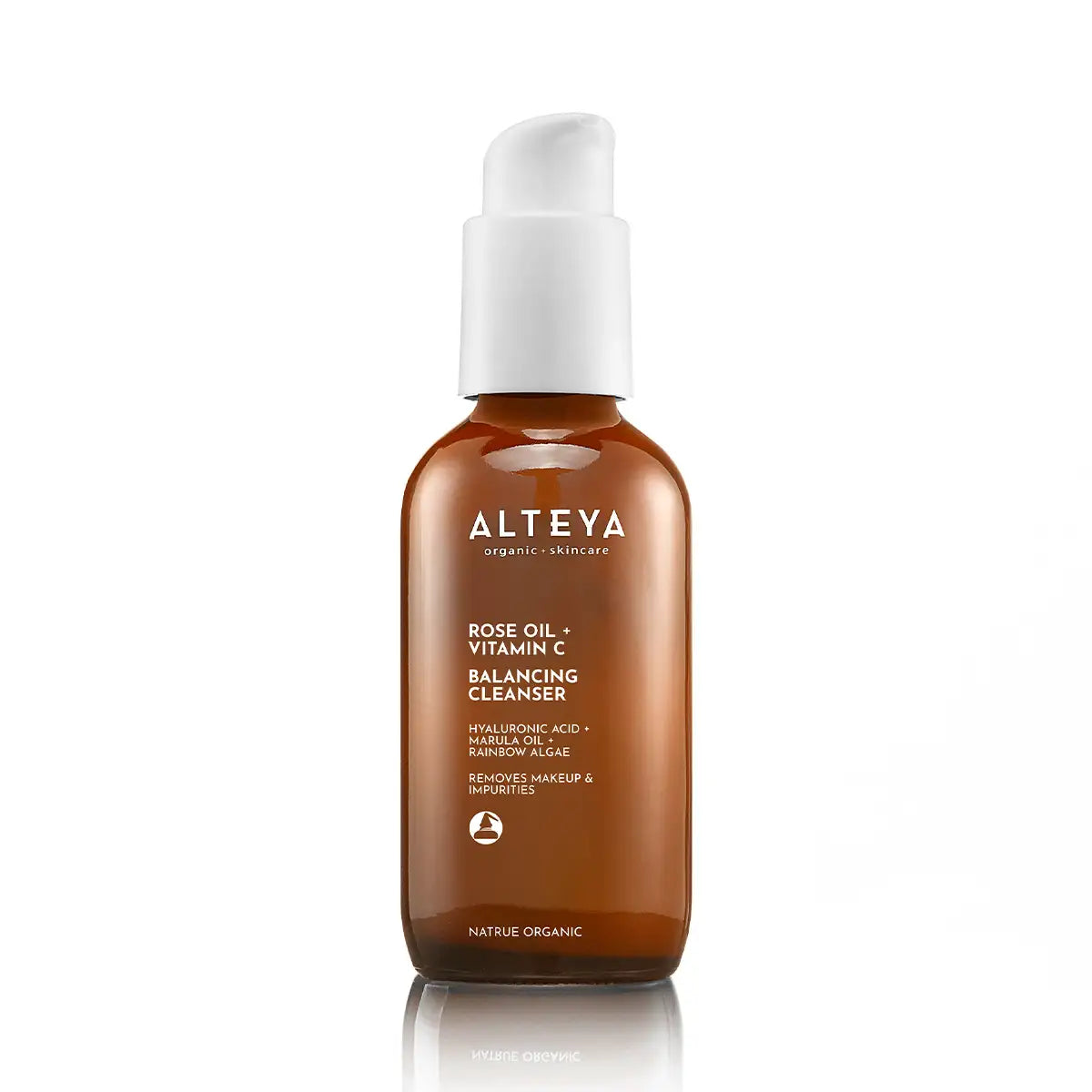 A sulfate-free bottle of Gentle Balancing Cleanser Luminous Rose on a white background.